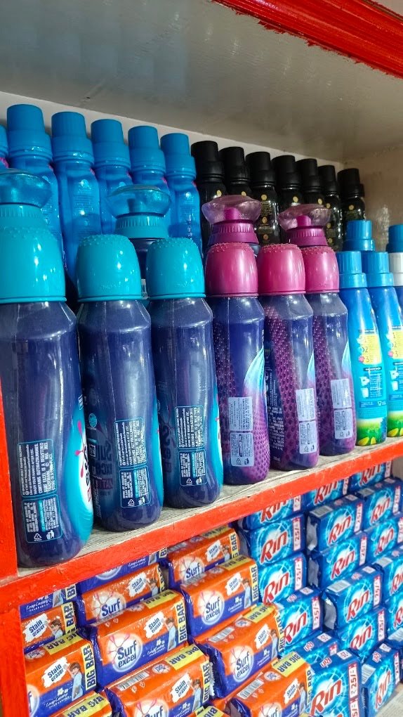 Cleaning supplies at Sarvajana Stores, Pappampatti