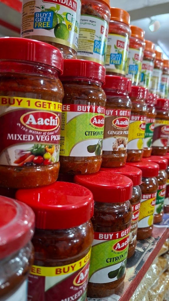 Pickles & papad at Sarvajana Stores, Pappampatti