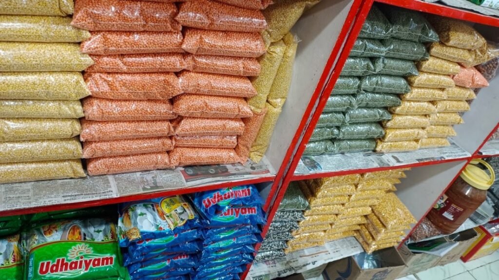 Packed dals on store shelves